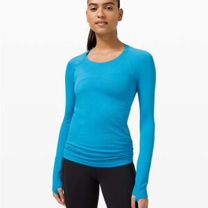 Lululemon Swiftly Tech Long Sleeve 2.0 Size 10 in Turquoise Tide Sportswear